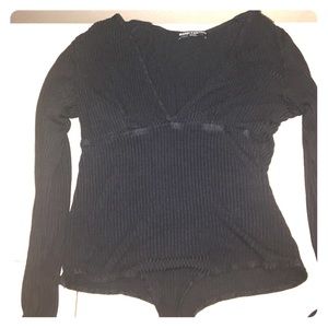 One piece black blouse