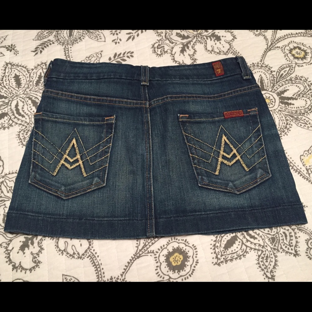 7 For All Mankind Denim Skirt 25
