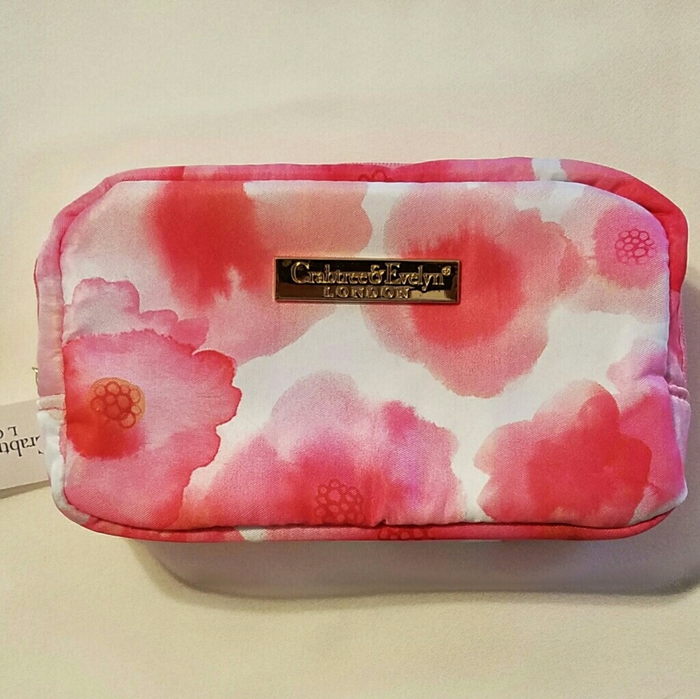 CRABTREE & EVELYN Floral Cosmetic Makeup Bag