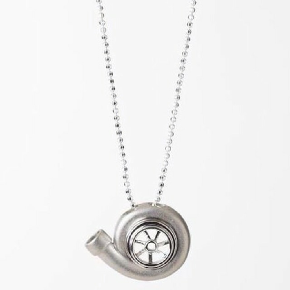 925 sterling silver turbocharger necklace