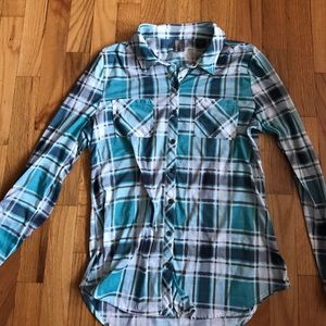 Vanity button up plaid shirt
