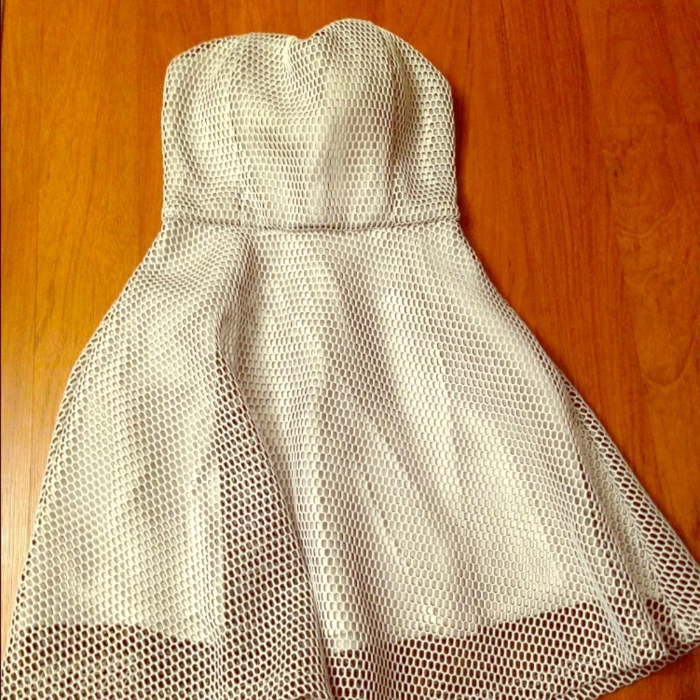 LuLu's white strapless party dress