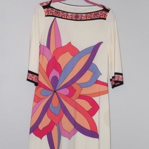 Donna Morgan Ivory/Floral Dress, Size 10