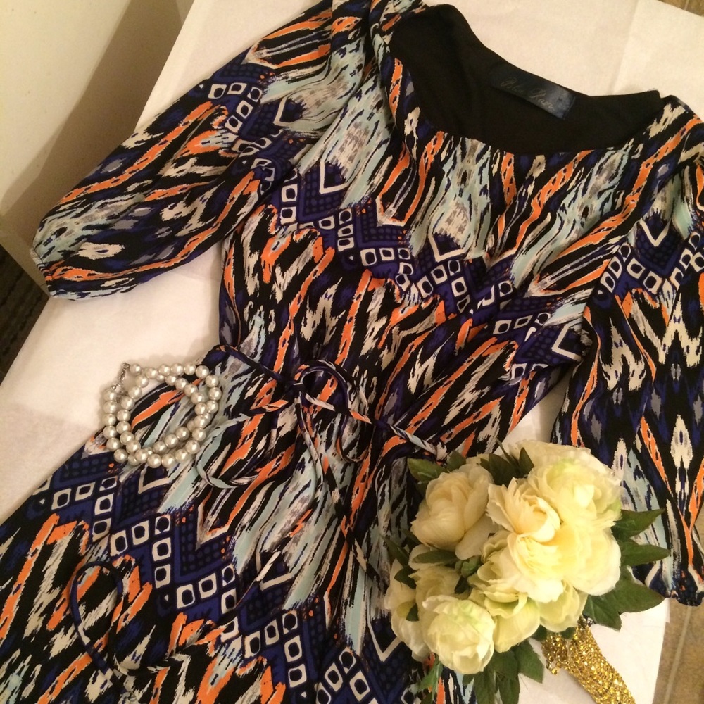 *SOLD* Francesca's Boutique Blue Rain Dress