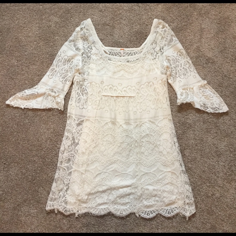 White Lace Free People Dress