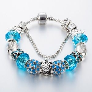 Italian Murano bracelet. Silver plated