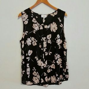 LAUNDRY by Shelli Segal | Pink Black Floral Top