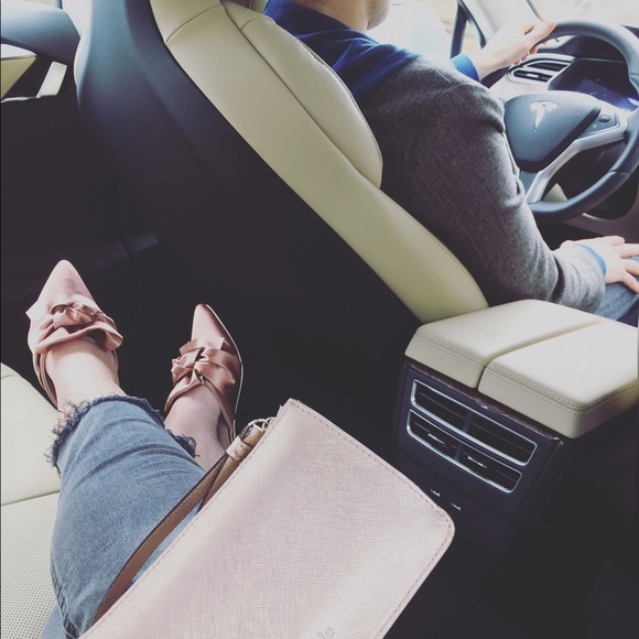 🆕Fiona Pink Satin Bow Pointy Toe Mules - Picture 5 of 8