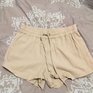 Tan forever 21 linen shorts