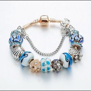Silver plated Italian Murano bracelet