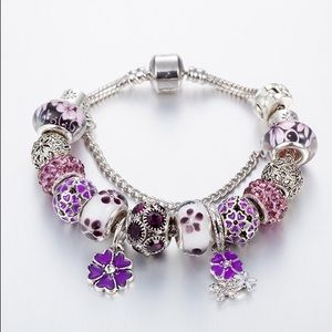 Silver plated Italian Murano bracelet