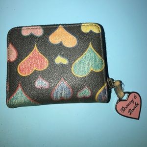 Vintage Dooney and bourke heart patterned wallet