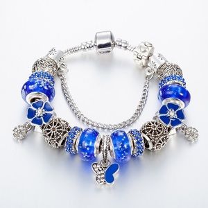 Silver plated Italian Murano bracelet