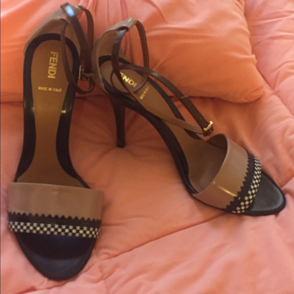 Brand new authentic Fendi ankle straps