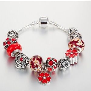Italian Murano bracelet. Silver plated