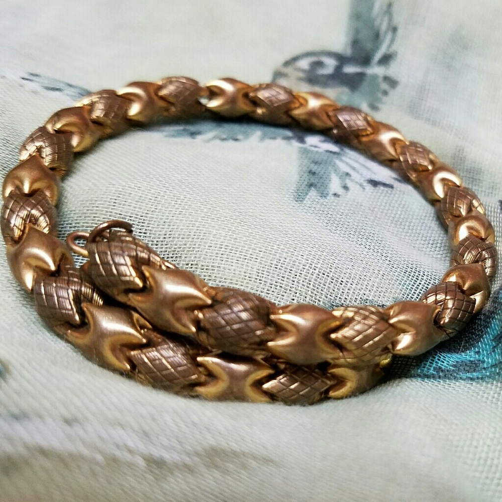 Textured gold wrap bracelet