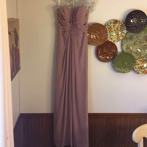 Davids Bridal size 6 strapless dress.