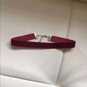 Velvet Maroon Choker