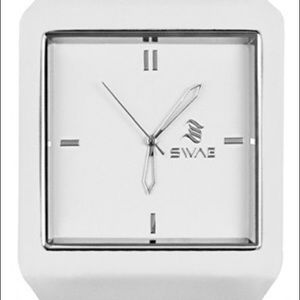 SWAE Switch watch with white switchable case.