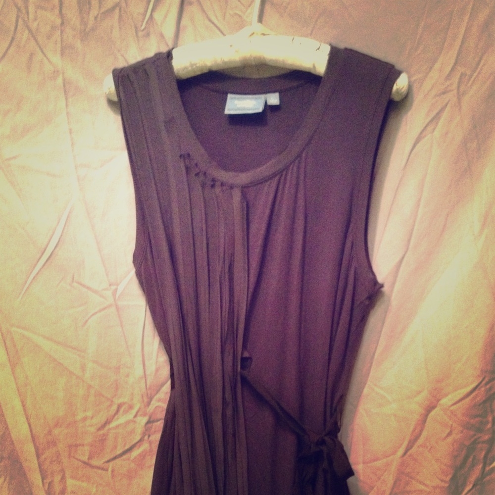 Vera Wang Sleeveless Navy Dress Sz L