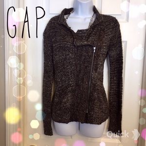 GAP Knit Zip Up Sweater