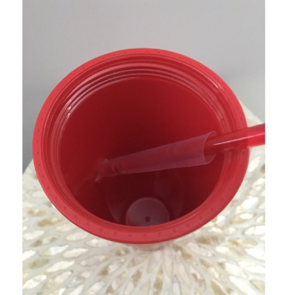 Starbucks Matte Red Plastic Tumbler • Venti 24 Oz - Picture 3 of 4