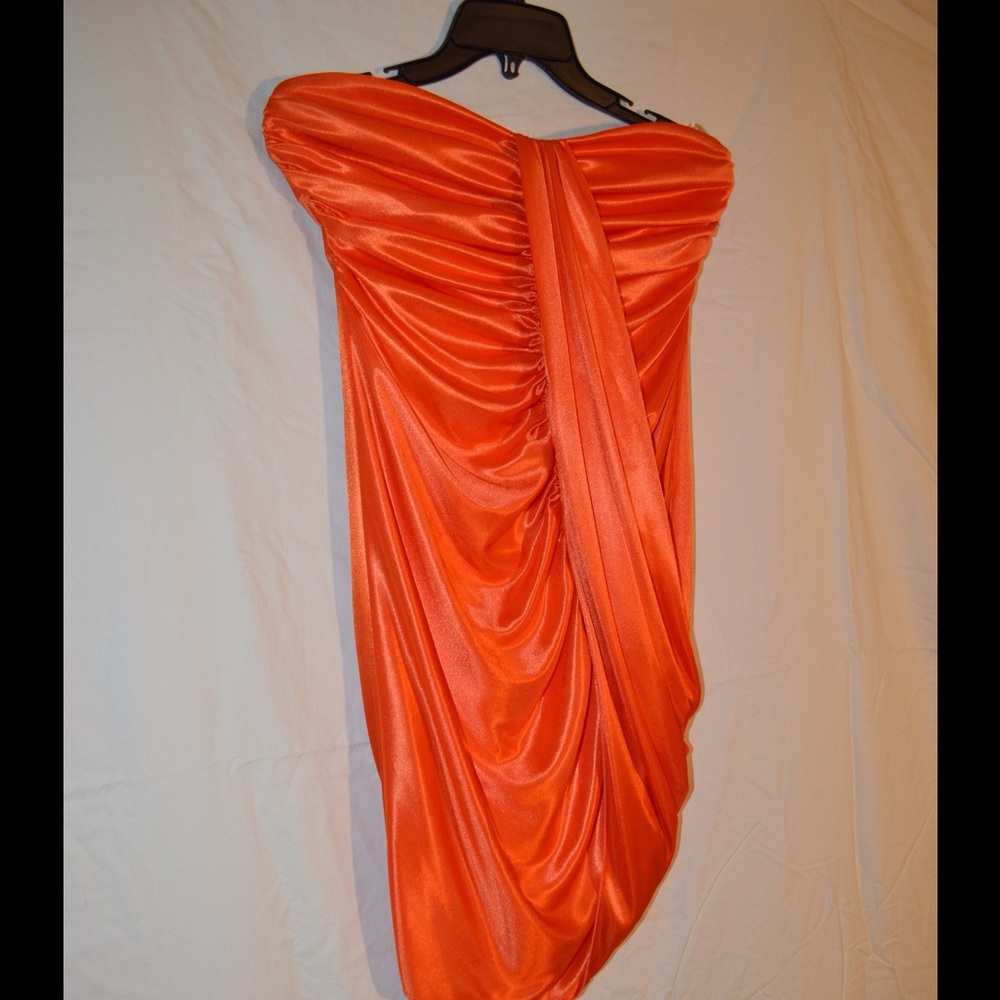 Strapless Cocktail Dress with Unique Open Back