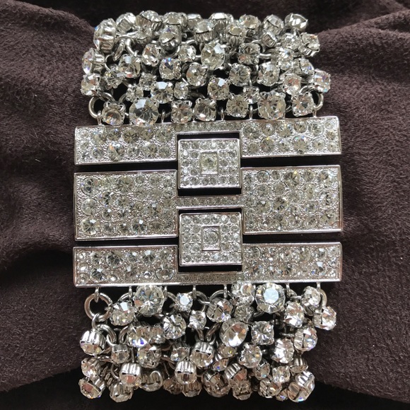 Badgley Mischka Rare Crystal Bracelet Watch