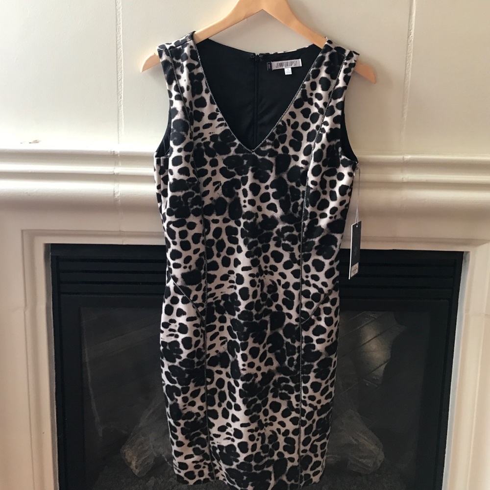Jennifer Lopez Embelished Sheat Dress Brand New