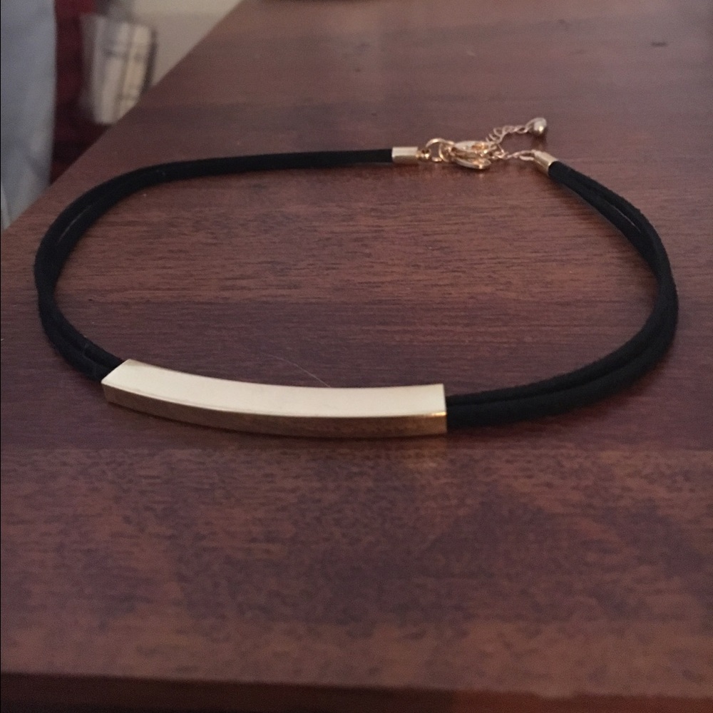 black and gold choker