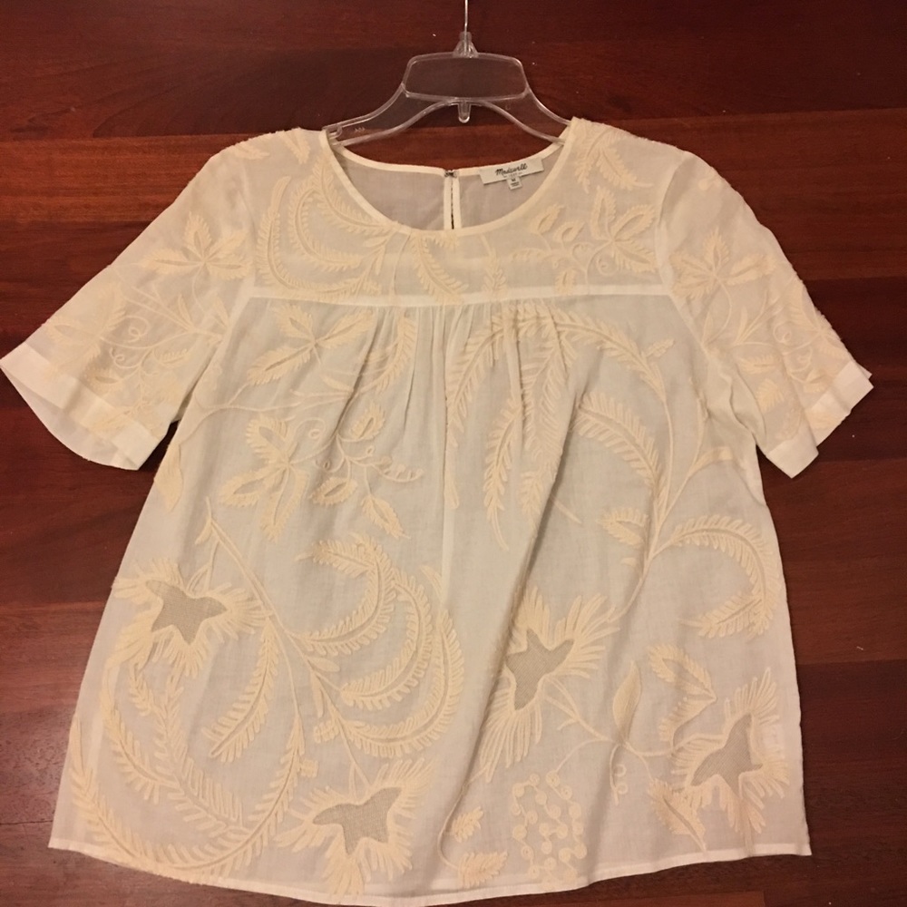 Madewell embroidered blouse