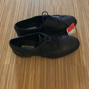 NWT ZARA BROGUES OXFORD BLACK SHOES