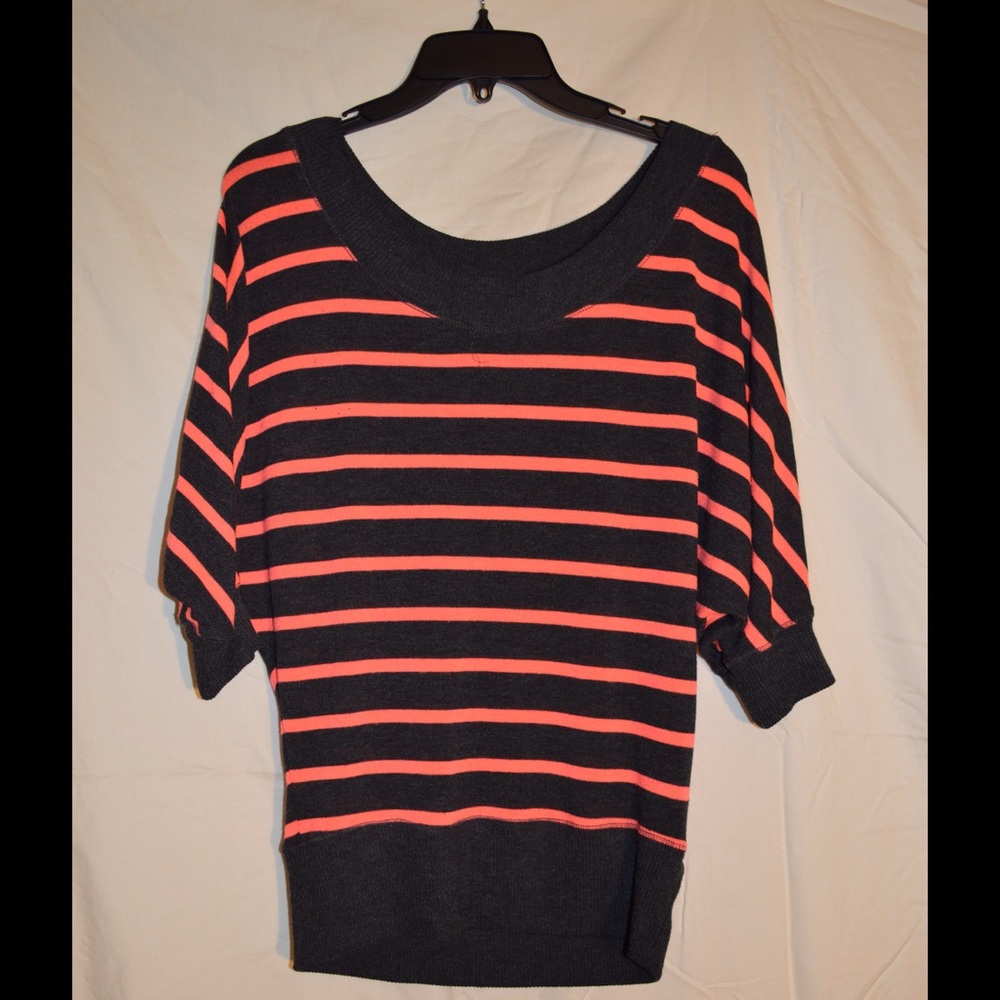 Black and Coral Sweater