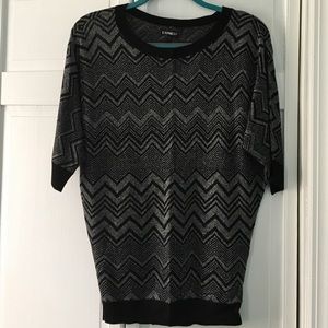 Express Sparkly Zig Zag Sweater