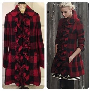 Plenty By Tracy Reese plaid coat with peplum