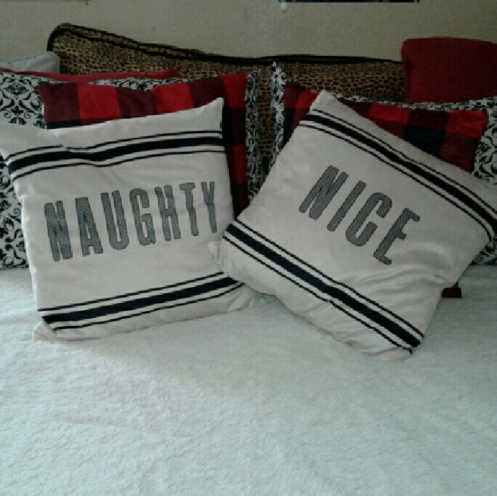 Naughty, Nice Pillow Set (Sold)