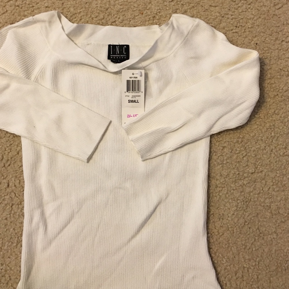 White small  INC brand new top with tags