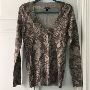 Express Sparkly Brown Sweater
