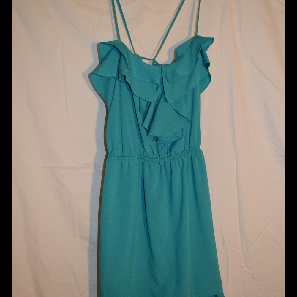 Teal Boho "Ruffled" Sun Dress