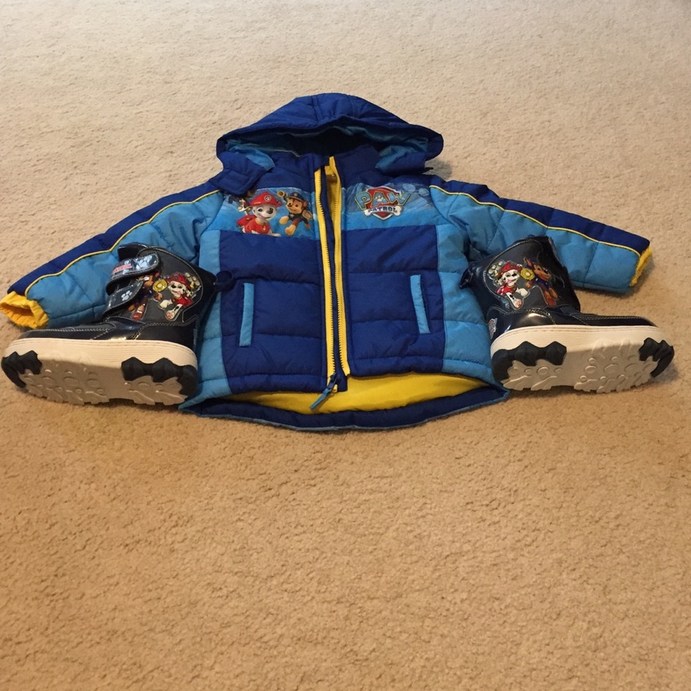 Paw patrol snow jacket and snow boots
