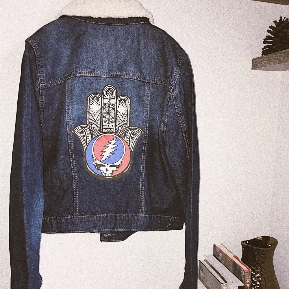 🚫SOLD🚫Grateful Dead Hamsa Shearling Jacket