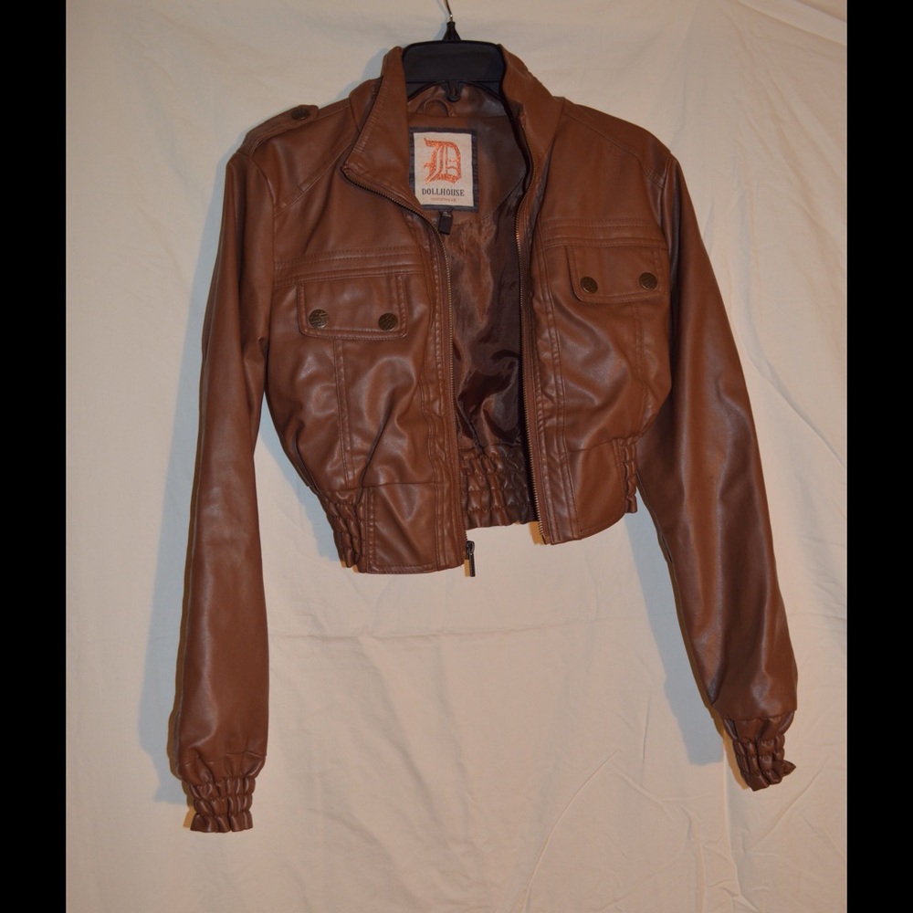 Dollhouse Outerwear Carmel Crop Jacket