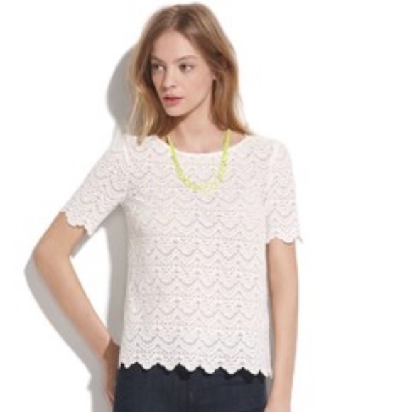 Madewell Tops - Madewell Scallop Lace Top