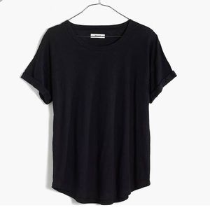 Madewell whisper cotton scoop neck in true black