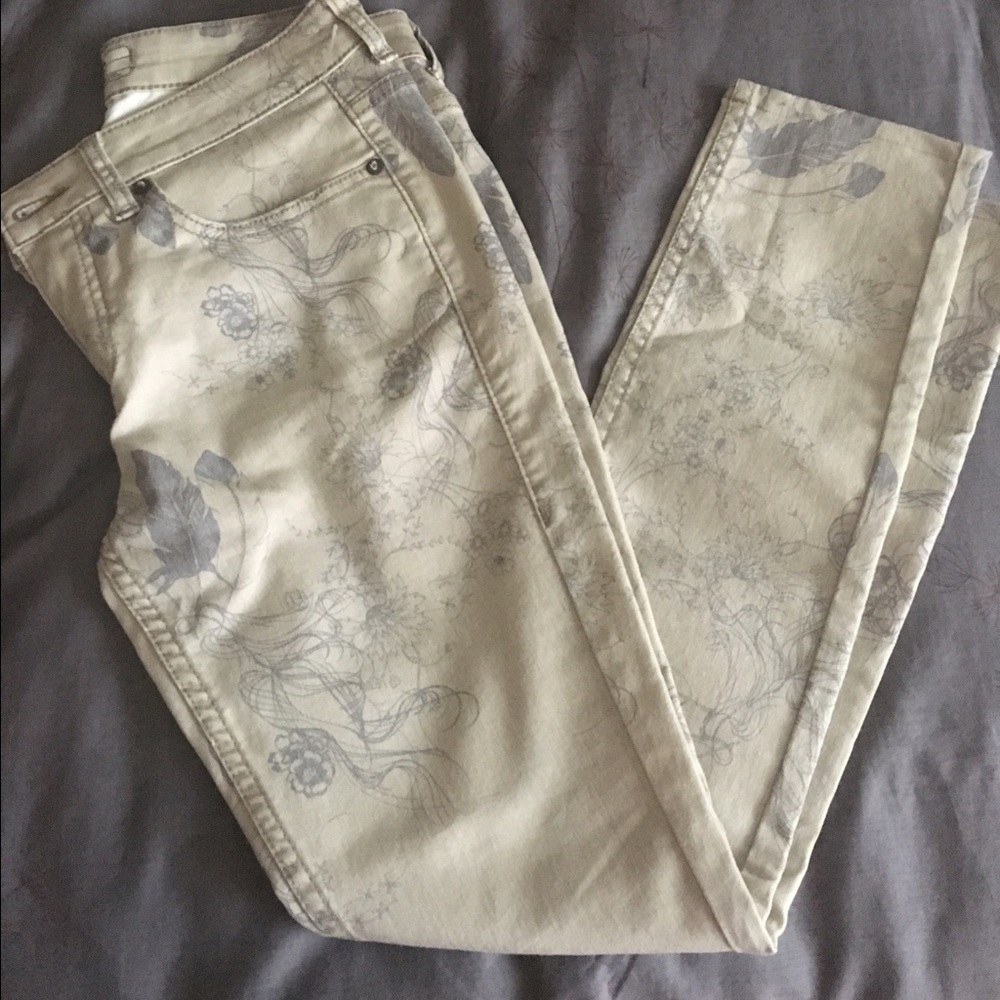 Free People Skinny Jeans - Floral Print