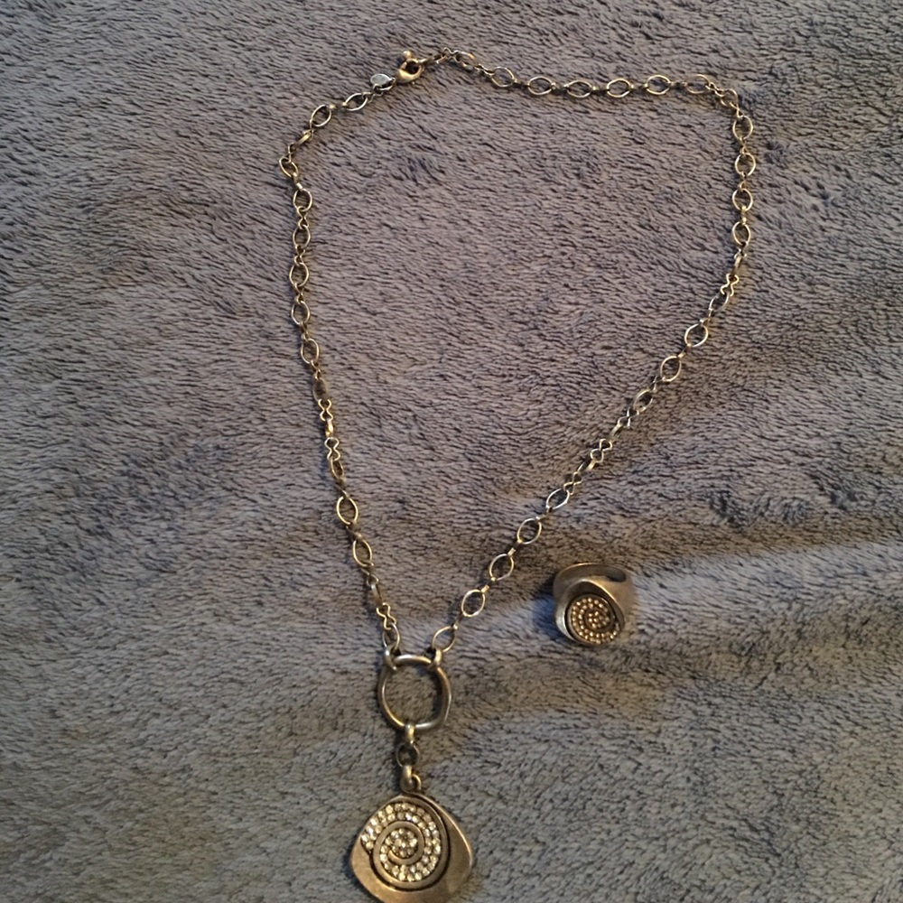 Premier Designs necklace and size 6 ring