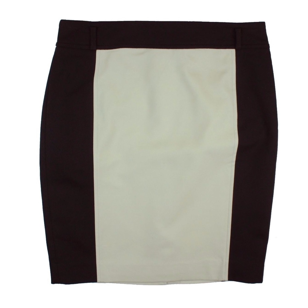 SOLD --- ANN TAYLOR Black & Khaki Pencil Skirt - Picture 1 of 3