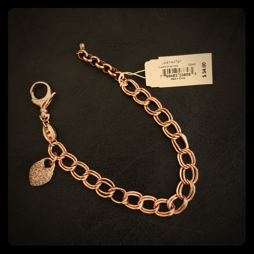 Fossil charm bracelet