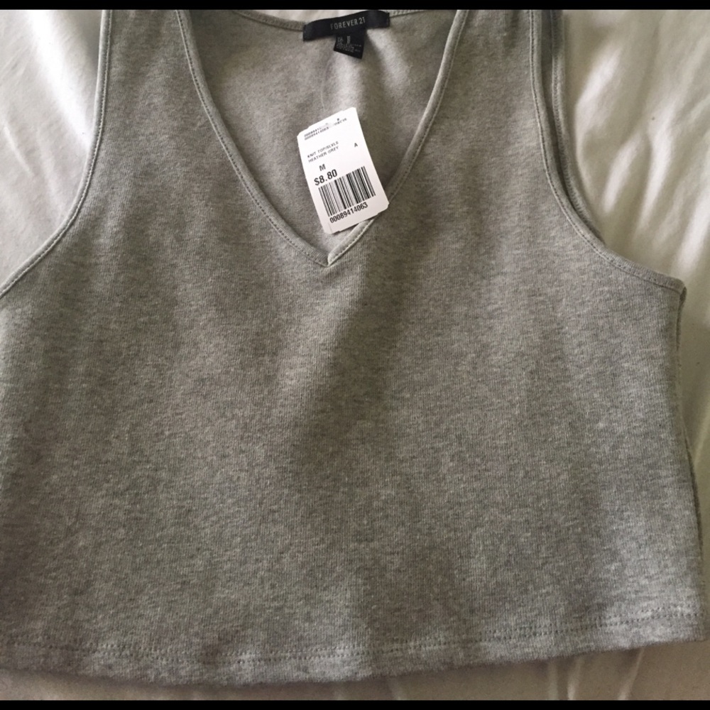 Forever 21 gray crop top