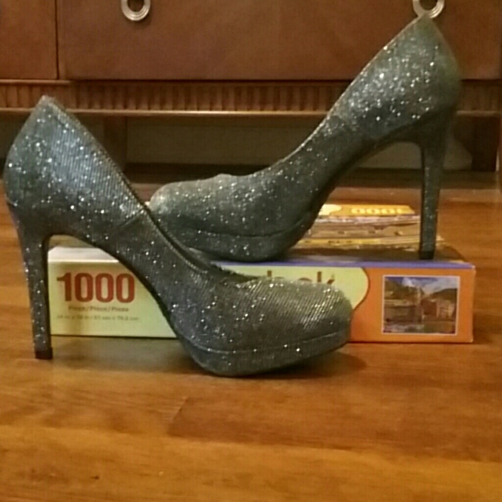 Sparkle Grey Heels